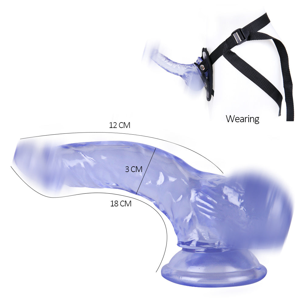 Dildos Strap-on Pegging Strap on Harness for Couples Realistic Dillos with Suction Cup Ultra Soft for Women Men Beginner Couples 6 inch Soft Wand Model