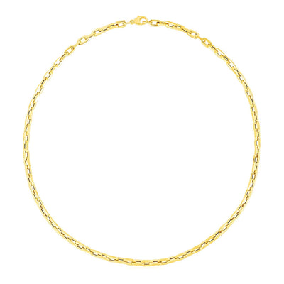 14 yellow gold, white diamond necklaces. Raee Industries.