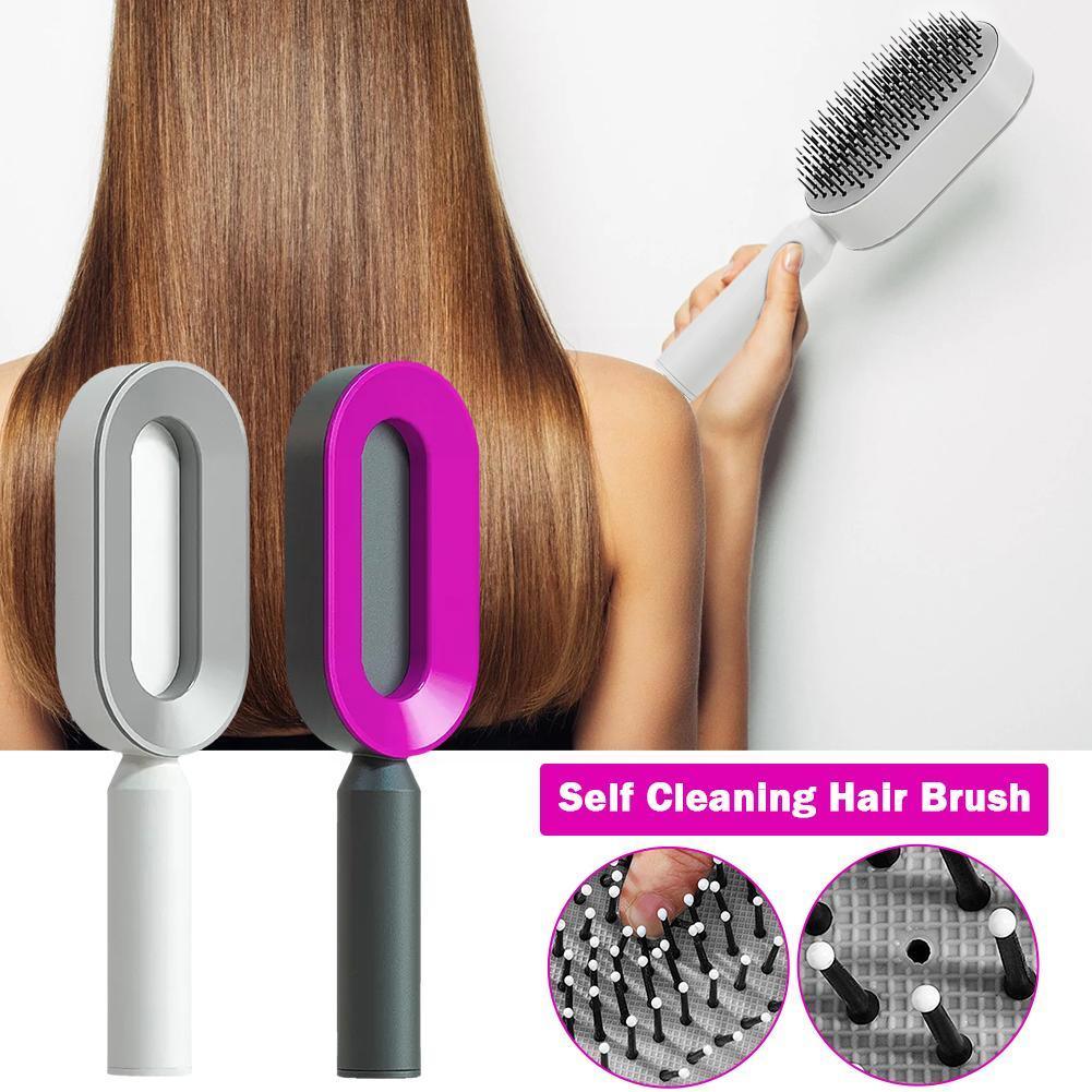 Self Cleaning Hair Brush For Women Massage Scalp Promote Blood Circulation Anti Hair Loss 3D Hair Growth Comb Hairbrush Self-Cleaning Hair Brush   3D Air Cushion Massager Brush   Airbag Massage Comb