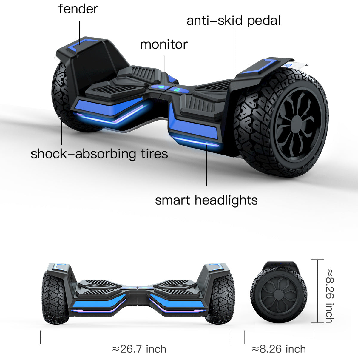 E-X8 Electric Scooter 2 wheels 750W Motor 36V 4AH Self-Balancing Electric Scooter 10 Inch Hover Board