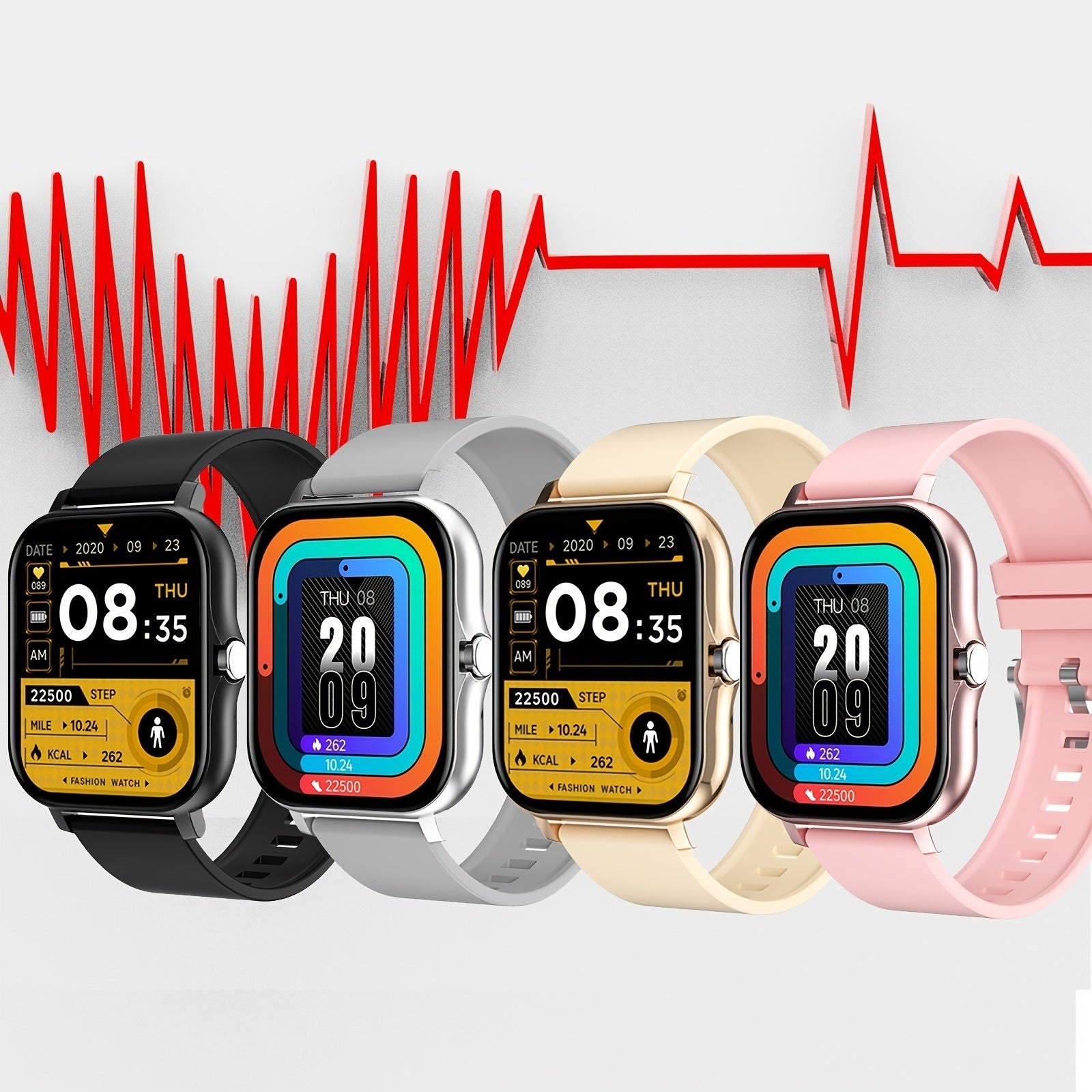 Fitness Tracker Heart Rate Blood Pressure Waterproof Smart Watch. Raee Industries