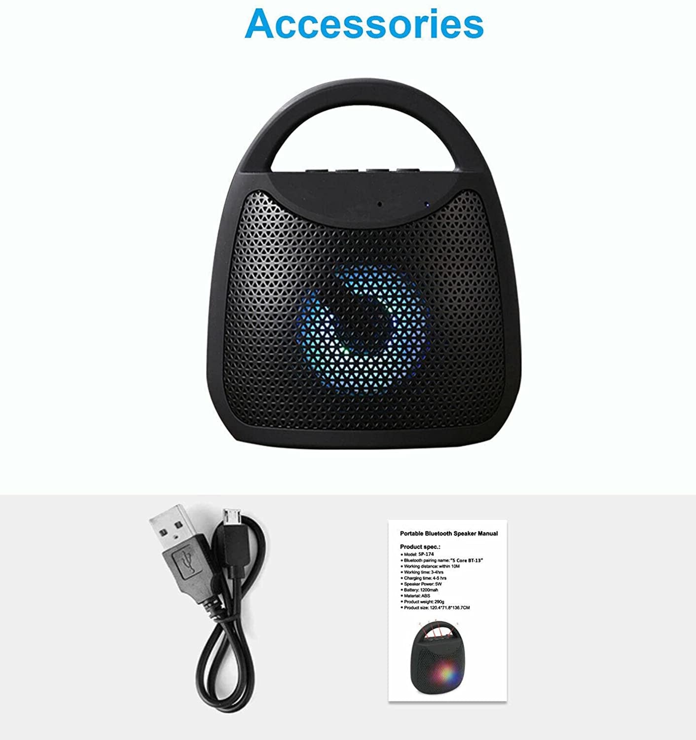 Bluetooth portable speakers, headphones with LED lights. Raee Industries