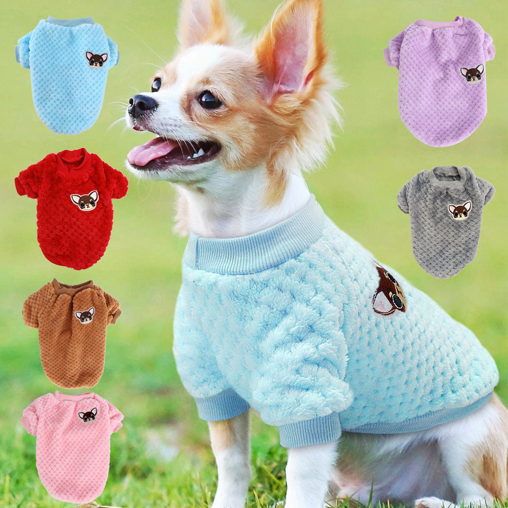 Pet Dog Clothes flannel Dog Winter clothe Puppy