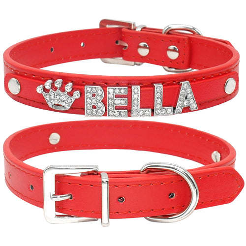 Bling Rhinestone Puppy Dog Collars Personalized Small Dogs Chihuahua