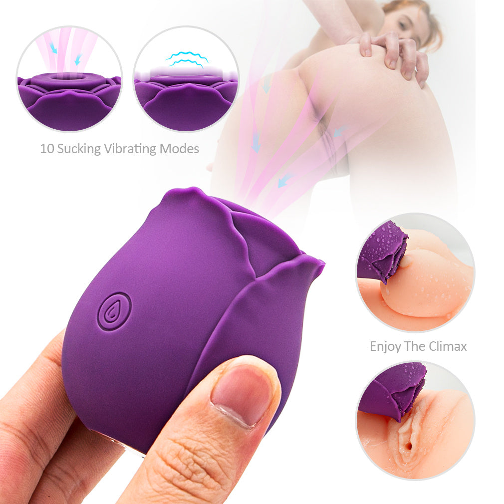 Mini Flower Women USB Charging G Spot Stimulator Quiet Vibrating Waterproof Electric Rose Vibrate Massaging Simulator for Pleasure, Tshirt