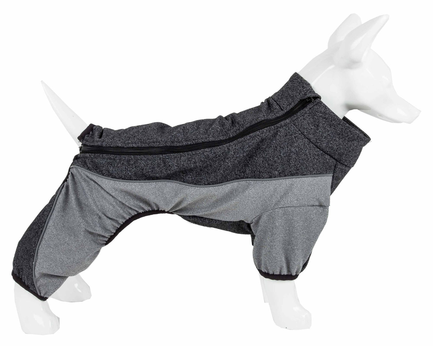 Pet Life Active 'Chase Pacer' Heathered Performance 4-Way Stretch Two-Toned Full Body Warm Up