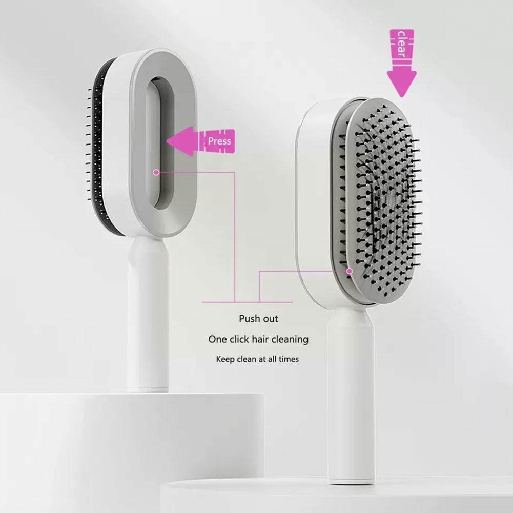 Self Cleaning Hair Brush For Women Massage Scalp Promote Blood Circulation Anti Hair Loss 3D Hair Growth Comb Hairbrush Self-Cleaning Hair Brush   3D Air Cushion Massager Brush   Airbag Massage Comb