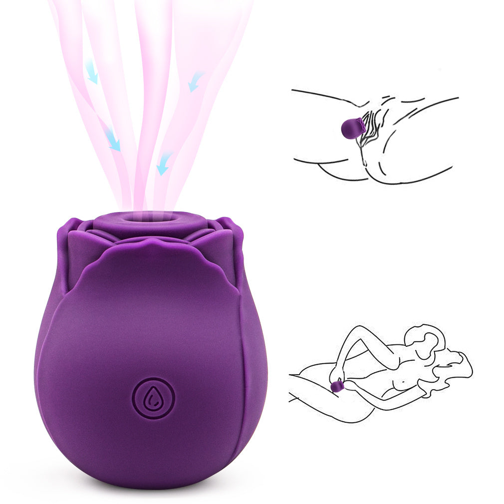 Mini Flower Women USB Charging G Spot Stimulator Quiet Vibrating Waterproof Electric Rose Vibrate Massaging Simulator for Pleasure, Tshirt