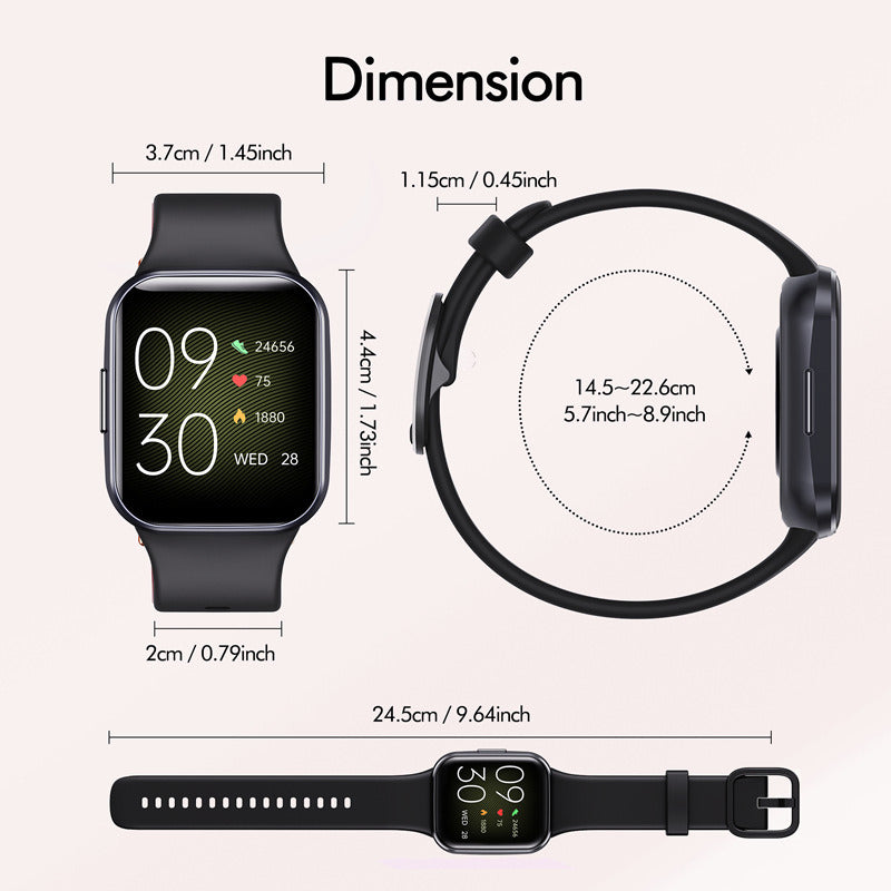 Fitness Tracker Bluetooth Heart Rate Blood Pressure Waterproof Smart sports and health Watch. Raee Industries