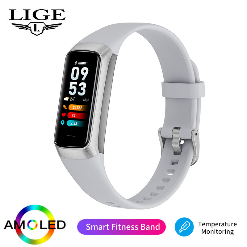 LIGE 2023 New Smart Watch Suitable For Android/IOS Smart Watch Heart Rate Blood Oxygen Blood Pressure Detection IP67 Waterproof Multifunctional Sports Watch