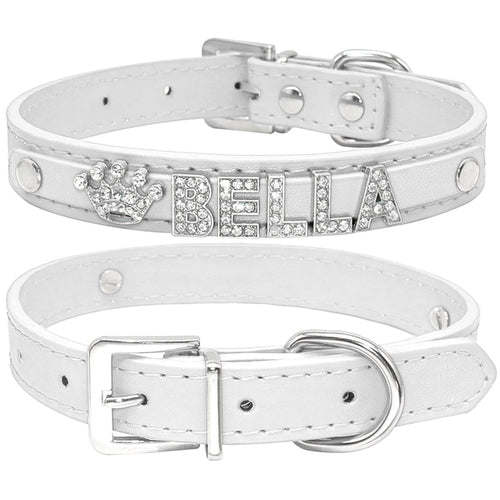 Bling Rhinestone Puppy Dog Collars Personalized Small Dogs Chihuahua