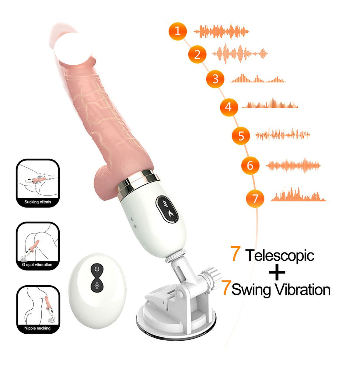 Penis Vibrator Rubber On Wall Medium Adult Toy for Women Pleasure Licking Wearable Smooth Flexible Silicone Wireless Remote Control Vibrating USB Rechargeable