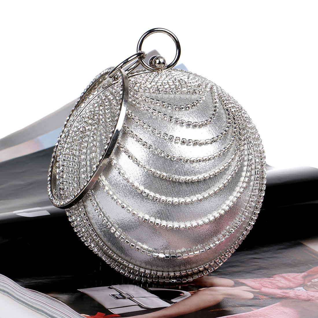 Round Dinner Bags Women's Banquet Bags Handmade Ladies Dresses Versatile Evening Bags