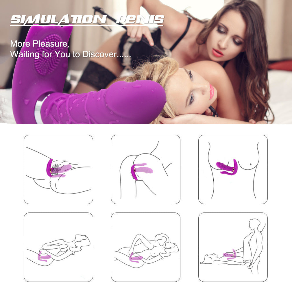 Adult Toy for Women Pleasure Licking Wearable Vibrator Smooth Flexible Silicone Wireless Remote Control Vibrating USB Rechargeable Massager for Woman Tshirt