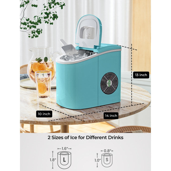 Mini Portable Electric Ice Maker Machine with Ice Scoop