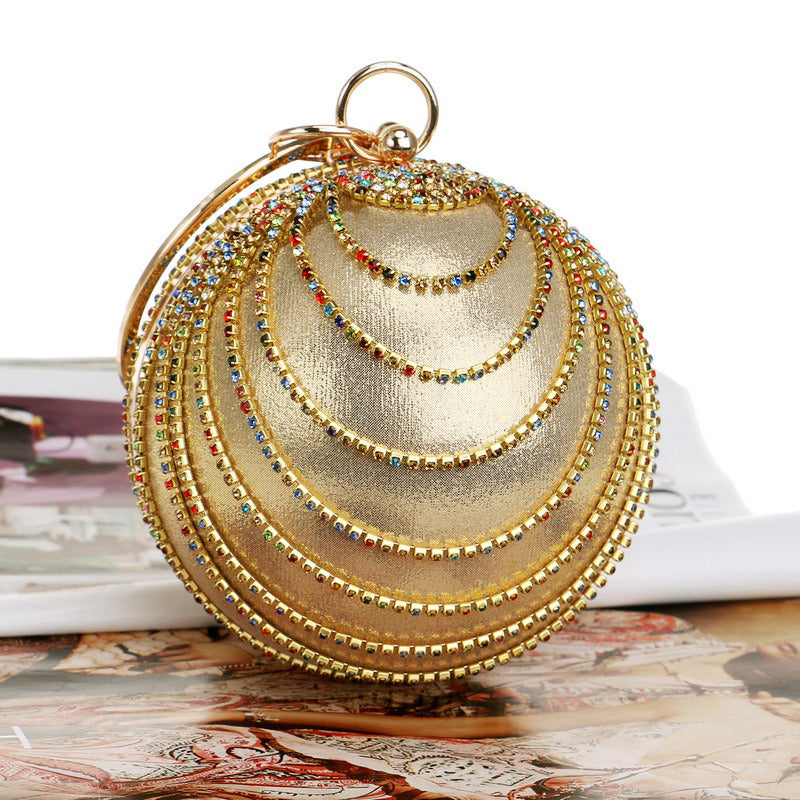 Round Dinner Bags Women's Banquet Bags Handmade Ladies Dresses Versatile Evening Bags