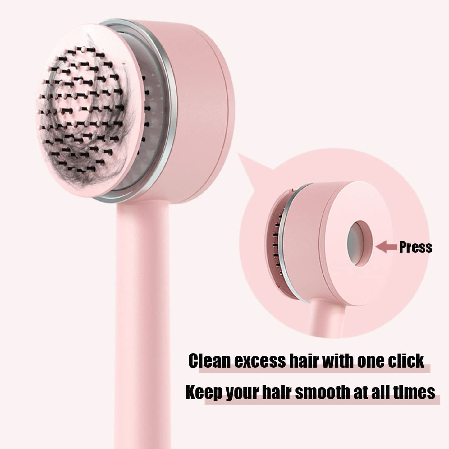 One-key Self-cleaning Hair Brush For Women Curly Hair Brush Anti-Static Airbag Massage Comb Airbag Massage Scalp Comb Professional Detangling One-key Self-cleaning