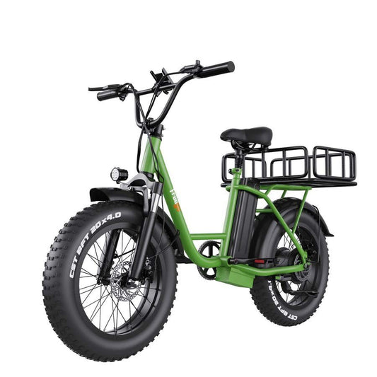 EMB001 Fat Tires Cargo Electric Bike - 1200W Motor, Removable Battery, Foldable Rack - Efficient commuting with powerful versatility