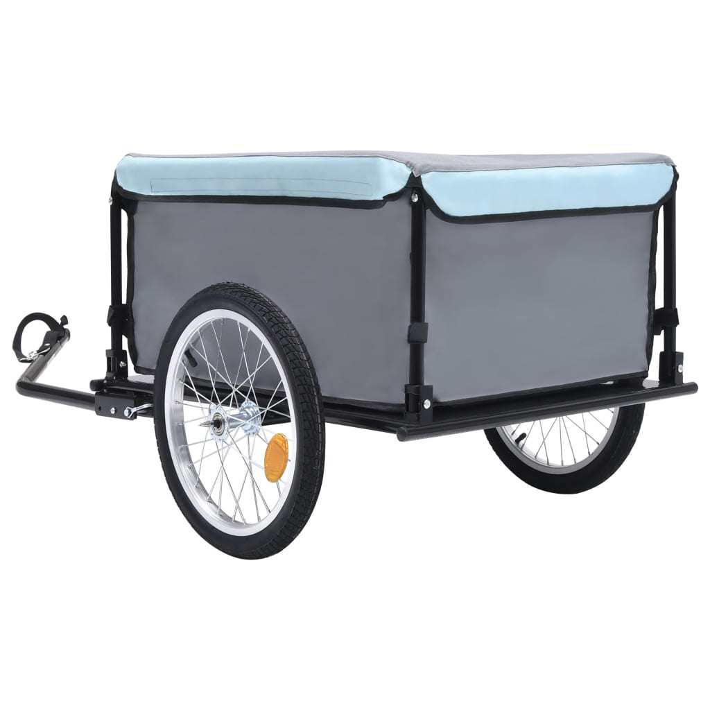 Bike Cargo Trailer Black and Blue 143.3 lb