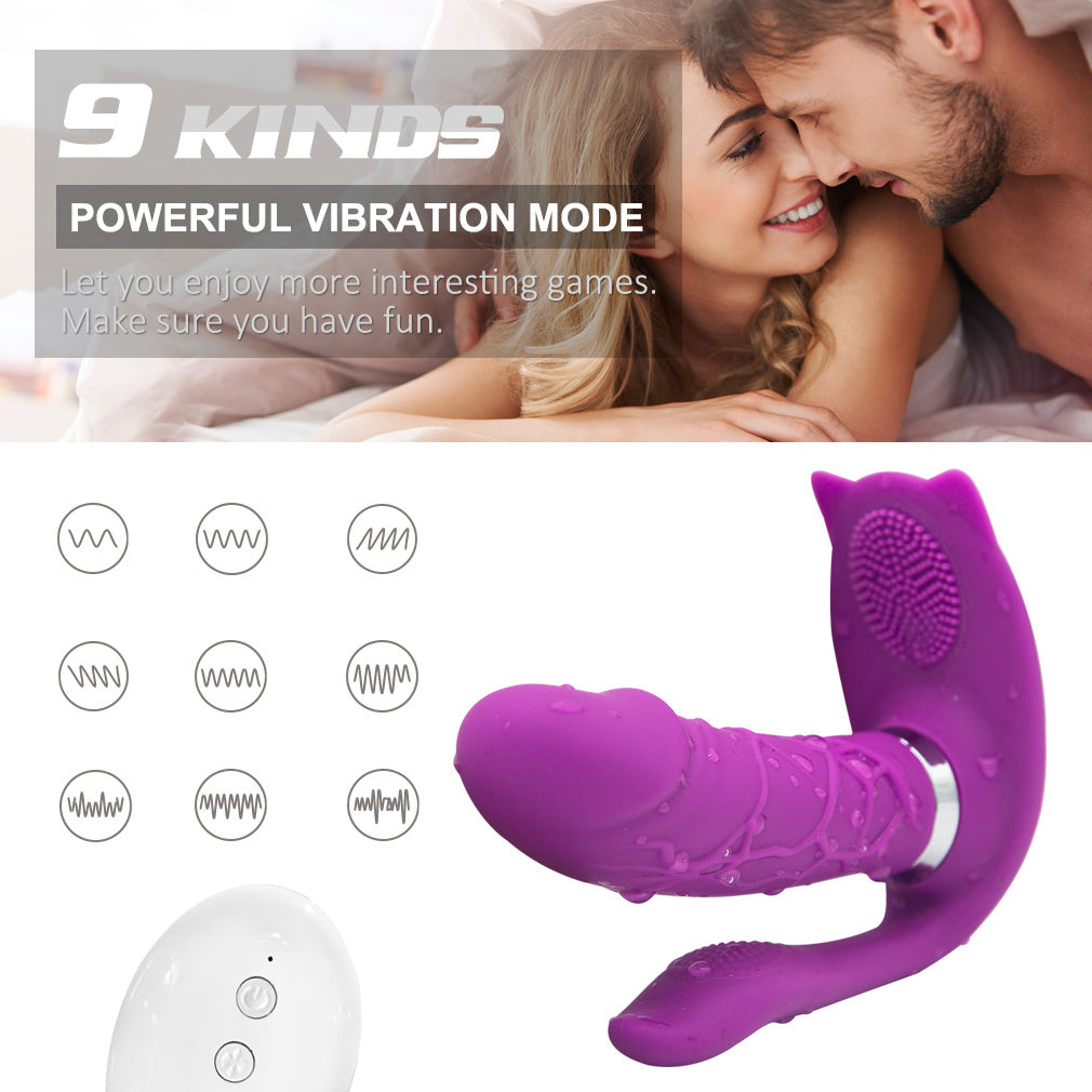 Adult Toy for Women Pleasure Licking Wearable Vibrator Smooth Flexible Silicone Wireless Remote Control Vibrating USB Rechargeable Massager for Woman Tshirt