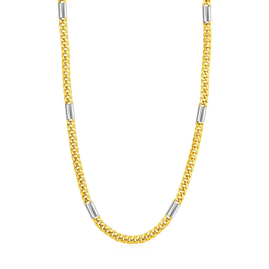 Best thick two tone necklace, and thin gold and white diamond necklace. Raee Industries