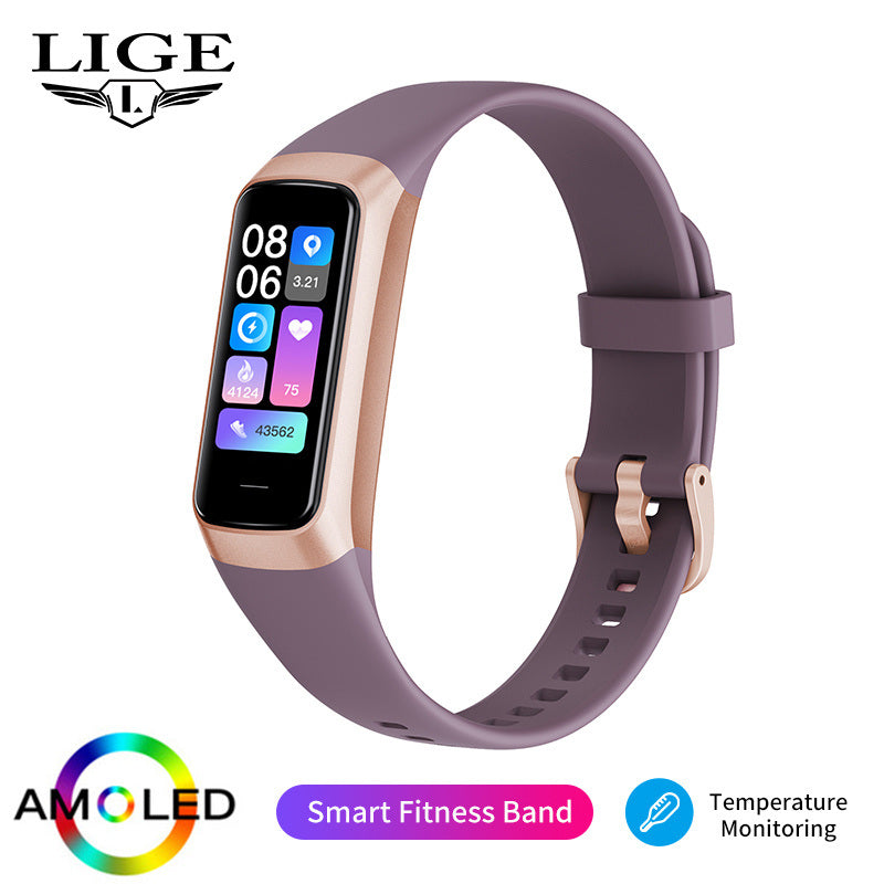 LIGE 2023 New Smart Watch Suitable For Android/IOS Smart Watch Heart Rate Blood Oxygen Blood Pressure Detection IP67 Waterproof Multifunctional Sports Watch