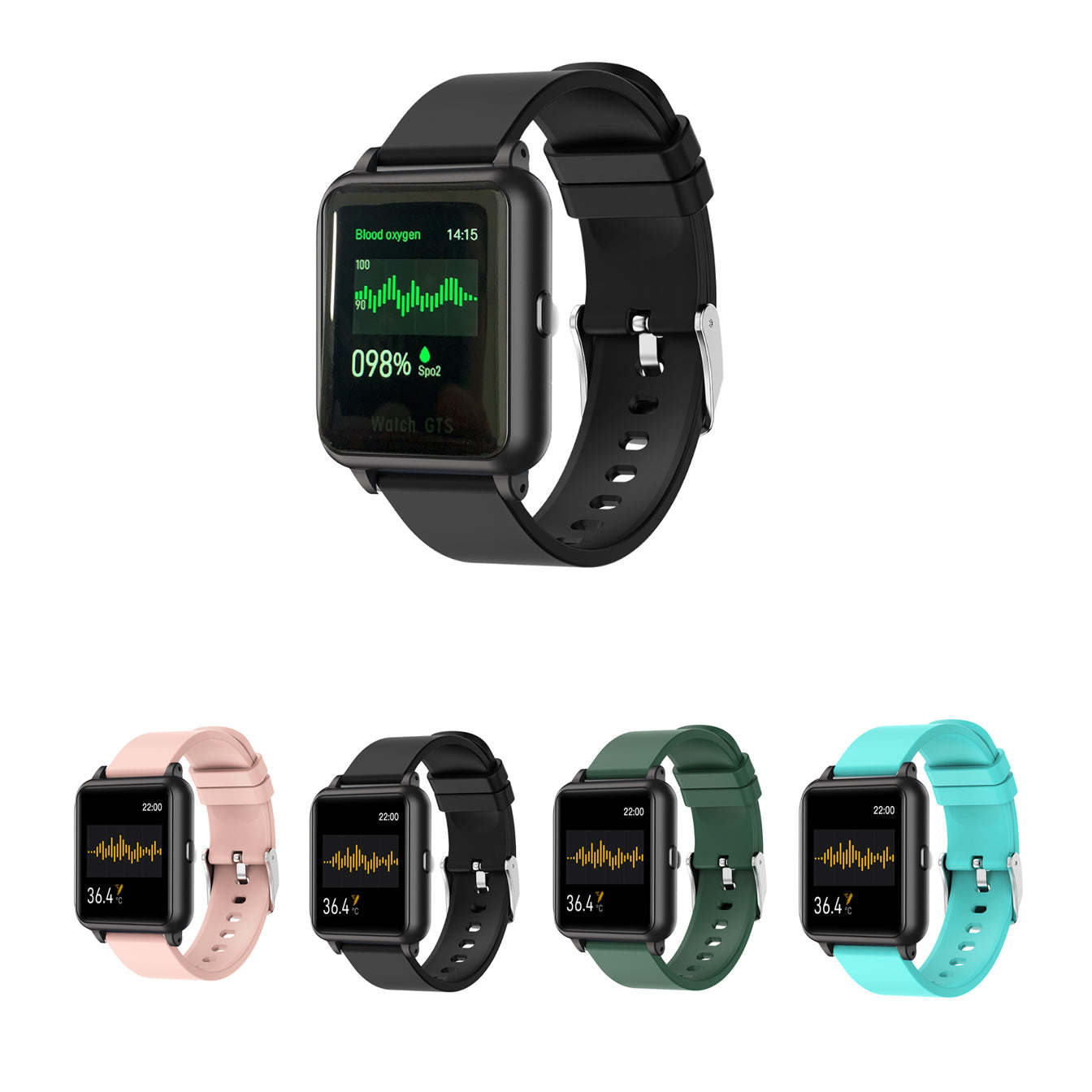 Waterproof, heart rate blood pressure, fitness tracker, Bluetooth smart watches.  Raee Industries