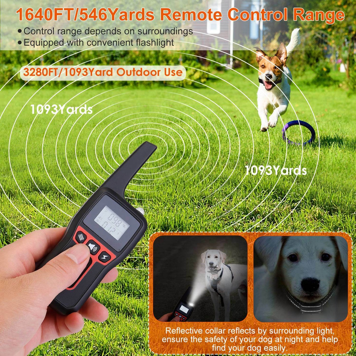 Heavy duty, electric Dog Training Collar Rechargeable Receiver Beep Shock for small Medium Large Dogs, dog leash. Raee Industries