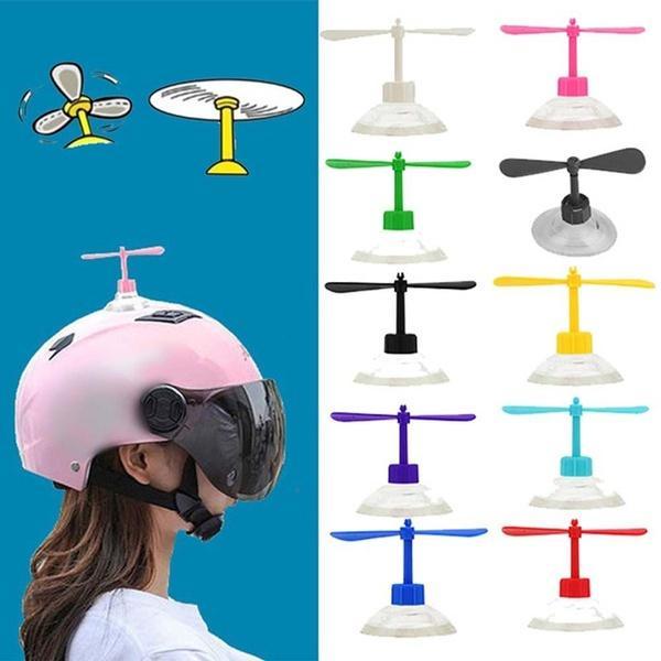 Motorcycle Bike Helmet Parts Helmet Sucker Headwear Decoration Accessories Suction Cup Propeller Childhood Fun Bamboo Dragonfly