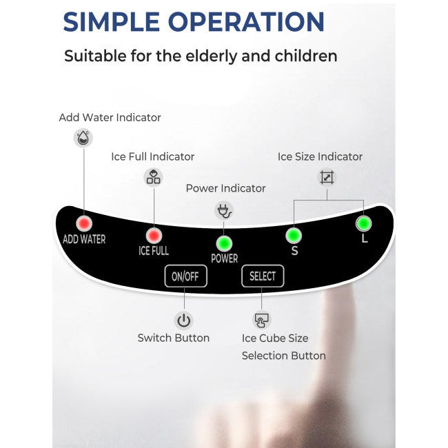 Mini Portable Electric Ice Maker Machine with Ice Scoop