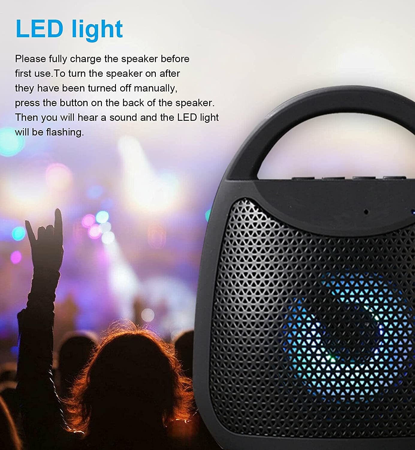 Bluetooth portable speakers, headphones with LED lights. Raee Industries