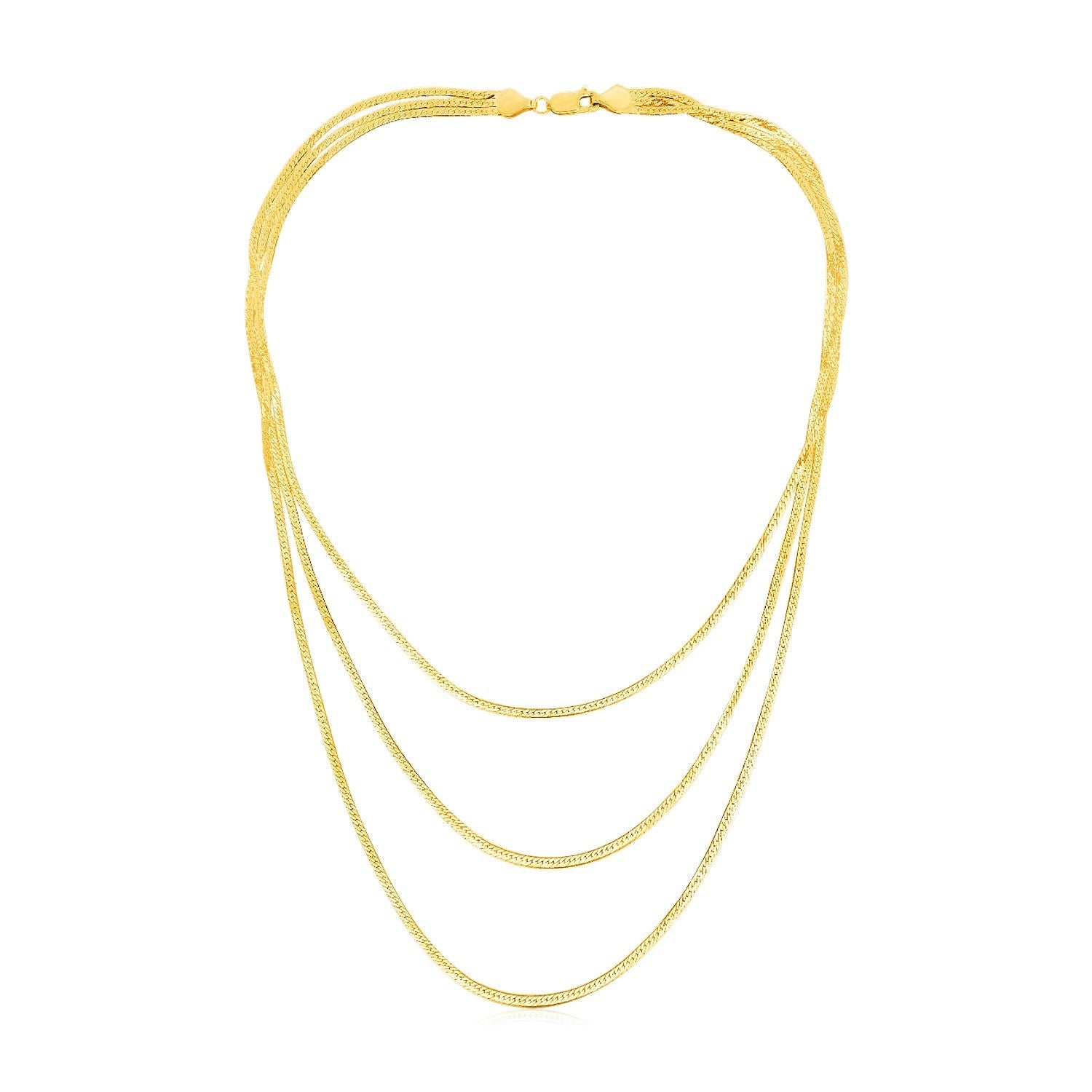 Best thick two tone necklace, and thin gold and white diamond necklace. Raee Industries