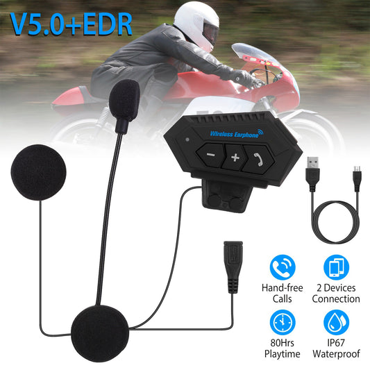 Wireless Headset Speaker Motorcycle Helmet Motorbike Headphone