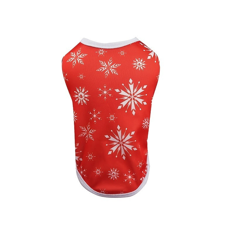 Christmas Pet Clothing Vest Skirt Christmas Print Matching Pet Dog Clothing For Small & Medium Dogs