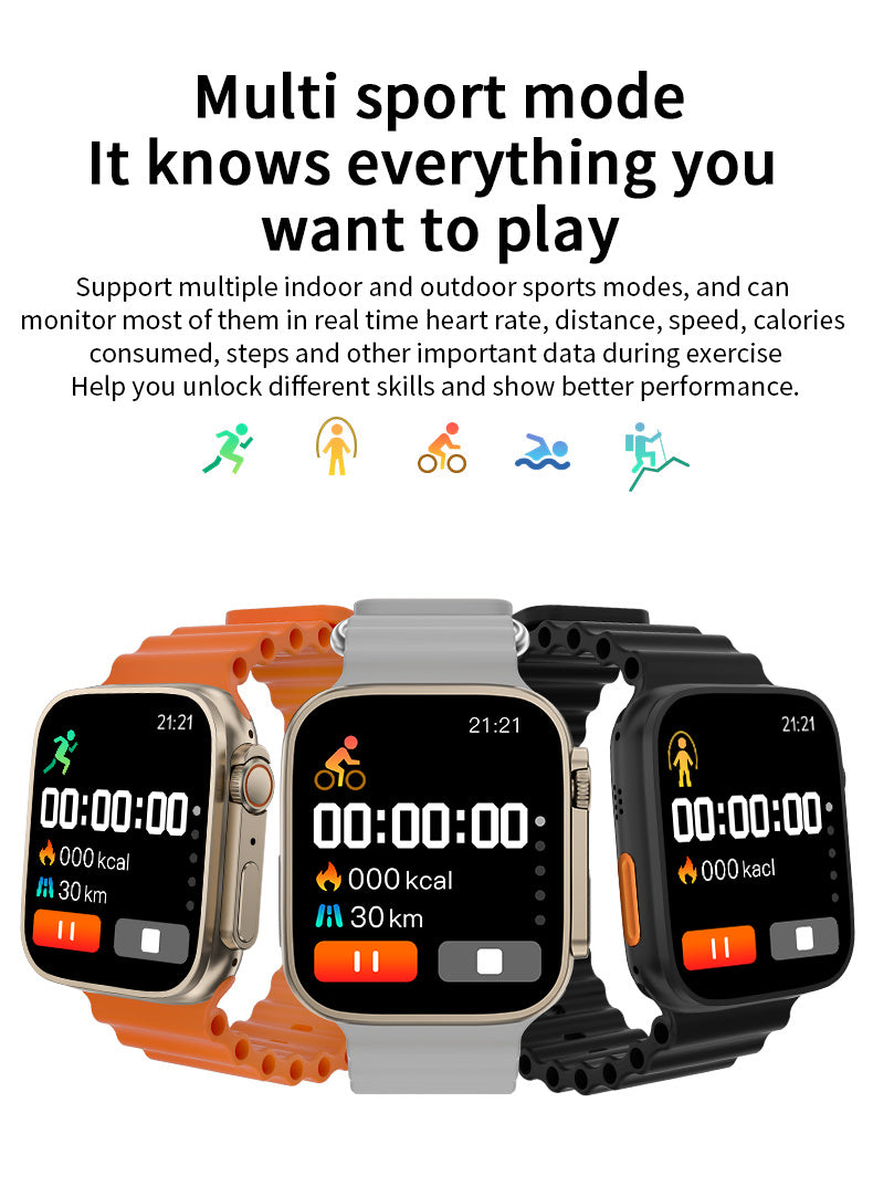 S8Ultra smart watch NFC sports step record heart rate blood pressure blood oxygen Bluetooth bracelet