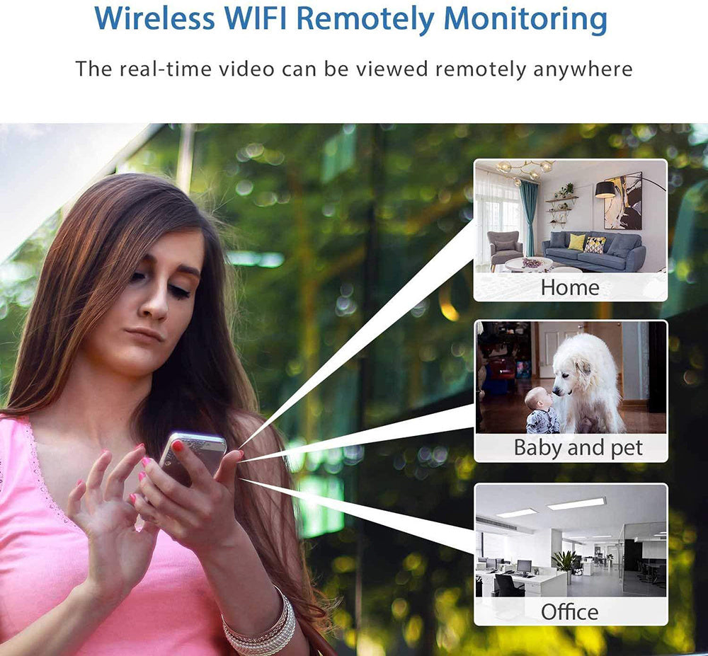 VW3 Mini Cameras PNZEO Home Security Cameras 1080P HD Wireless WiFi Remote View Camera Nanny Cam Small Recorder built in 32GB. Raee-Industries.