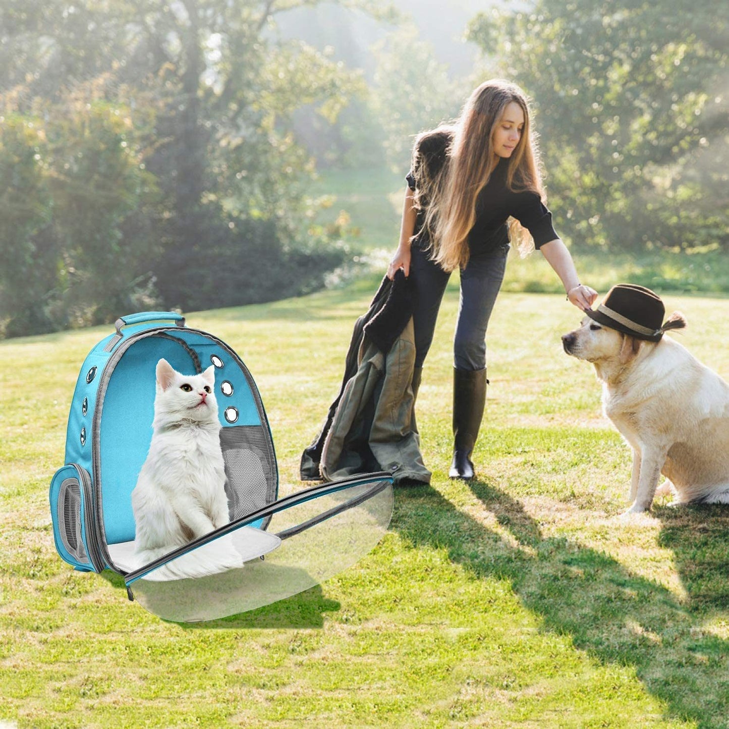 Cat Backpack Carrier Bubble Bag; Small Dog Backpack Carrier for Small Dogs; Space Capsule Pet Carrier Dog Hiking Backpack Airline Approved Travel Carrier