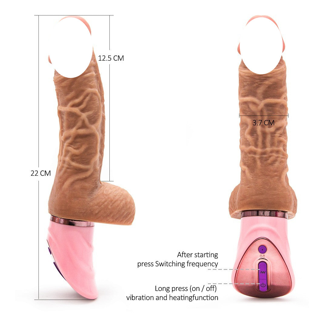 Silicone Soft Penis;  Sucker And Vibrator Remote Control 7 vibration modes; thrusting Dil-do toy for Women with 8 Vibrating Modes Silicone Dil-do Vibrator with Strong Suction Cup toy