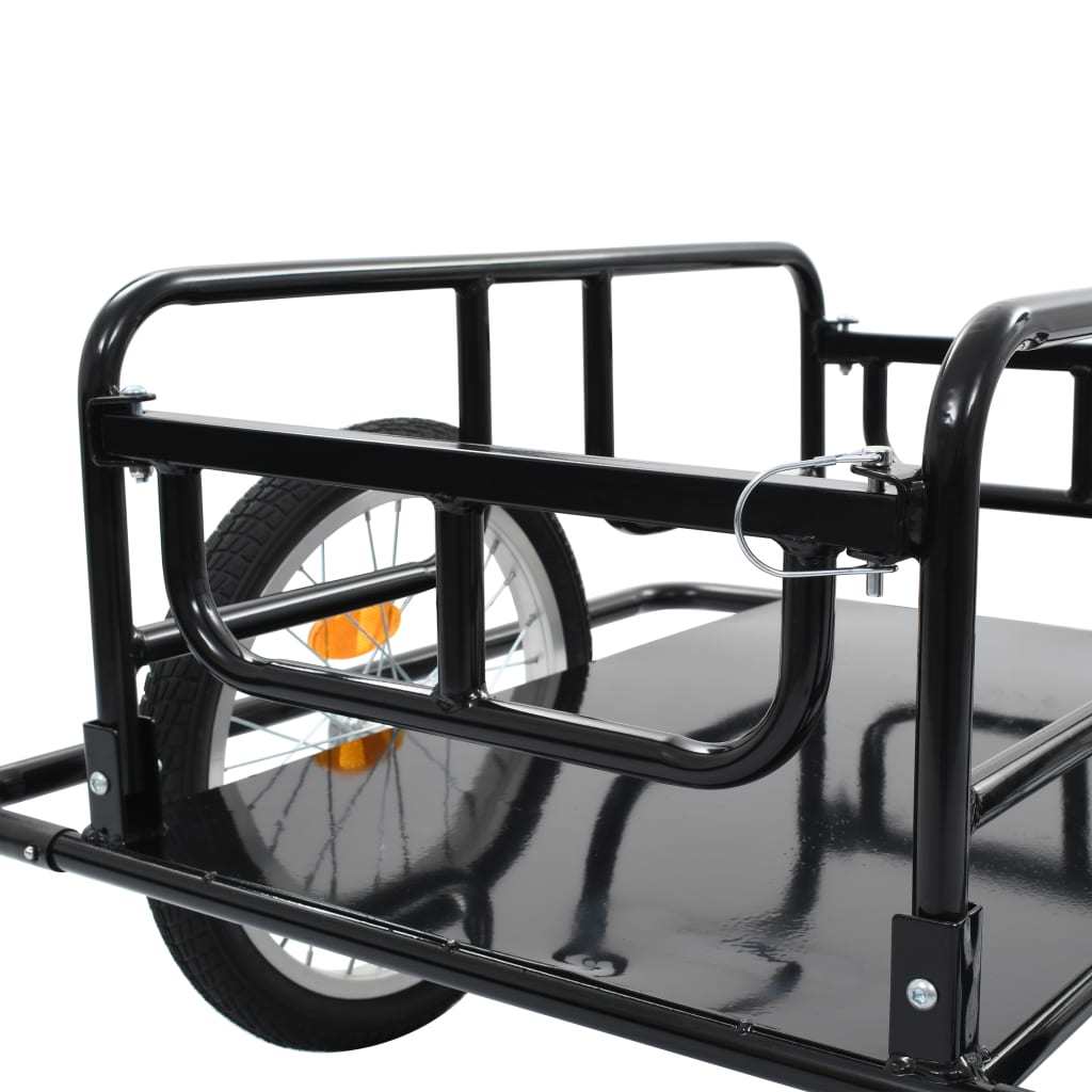 Bike Cargo Trailer 51.2"x28.7"x19.7" Steel Black