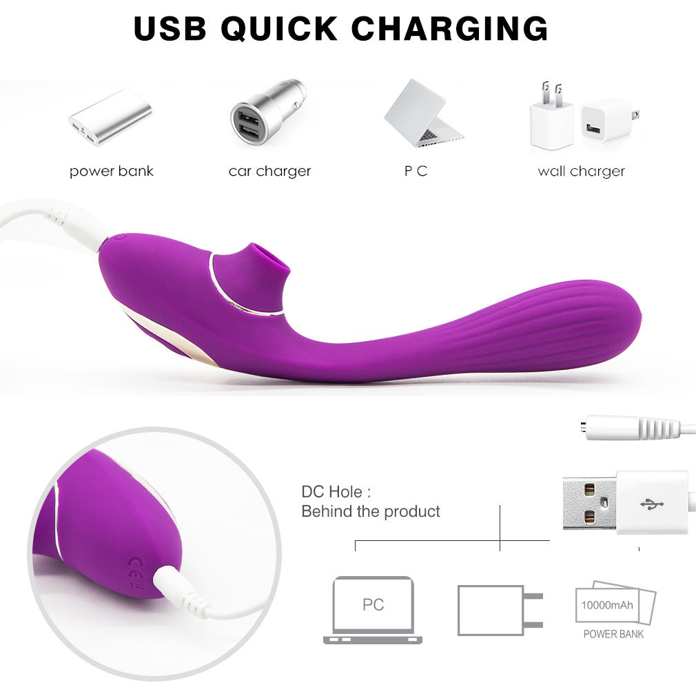 10 sucking and vibration modes; Automatic Women Vibrate Powerful ThrustinG Viberate Adult Toy for Women Pleasure Inch Smooth Bendable Silicone Wand with Modes Vibration for Adult Women