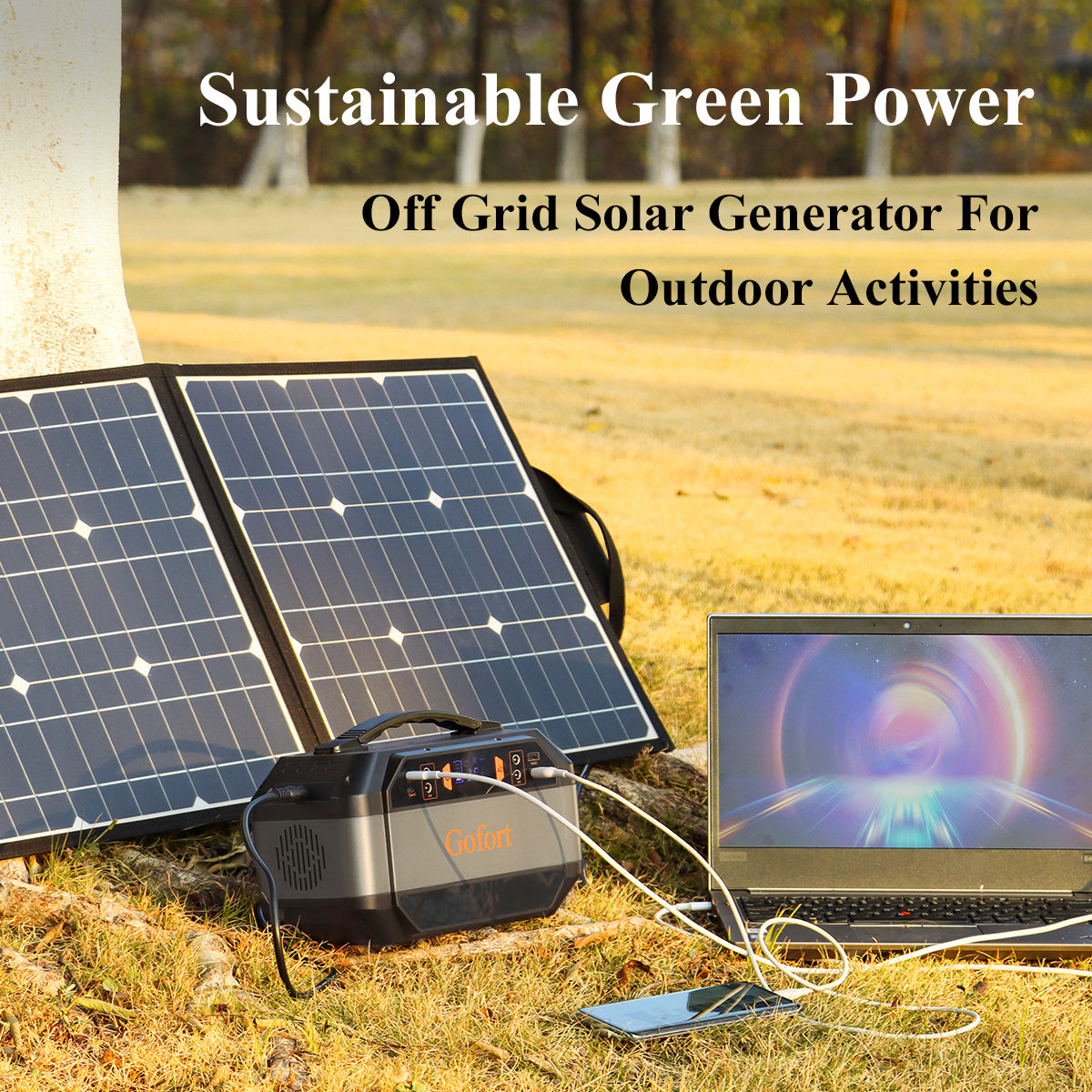 Portable power stations , generators, solar panels, power supplies to recharge everyday devices.