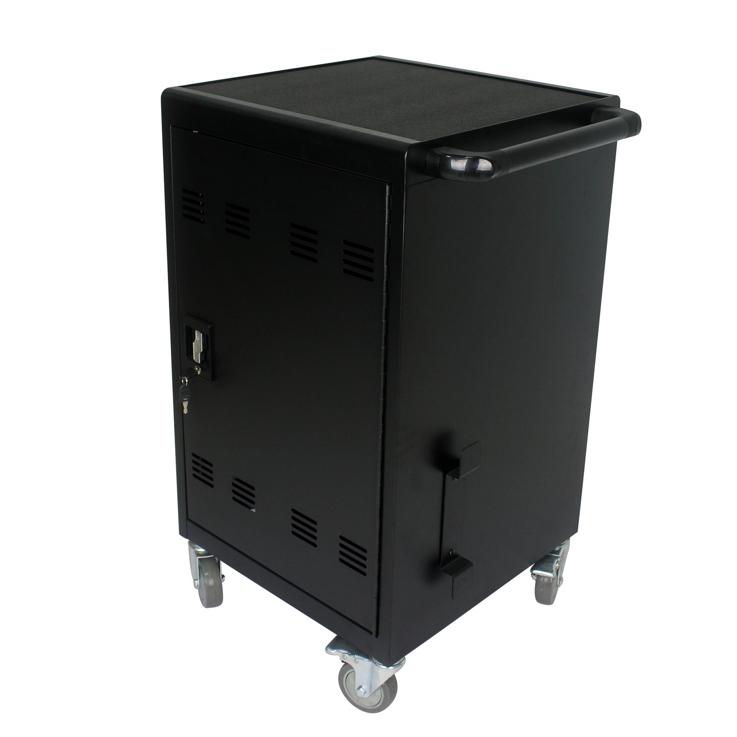 Mobile Charging Cart and Cabinet for Tablets Laptops 30-Device With Combination Lock（Black）)