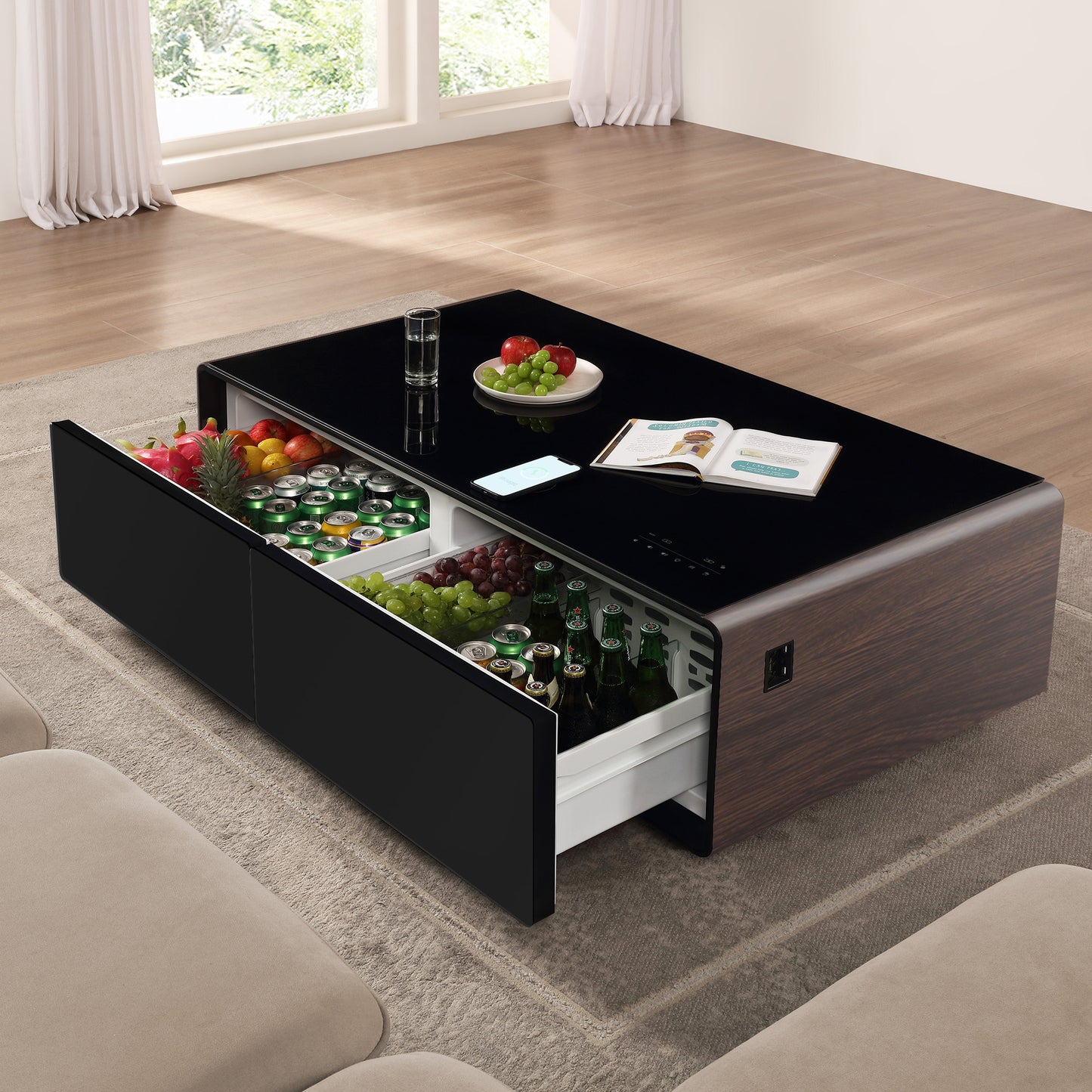 Coffee Table, Accent Furniture Home Decor, Open Storage Shelf, Storage Coffee Table with Hidden Compartment and Adjustable Storage Shelf, Lift Table -top Dining Table for Living room color. Raee-Industries.