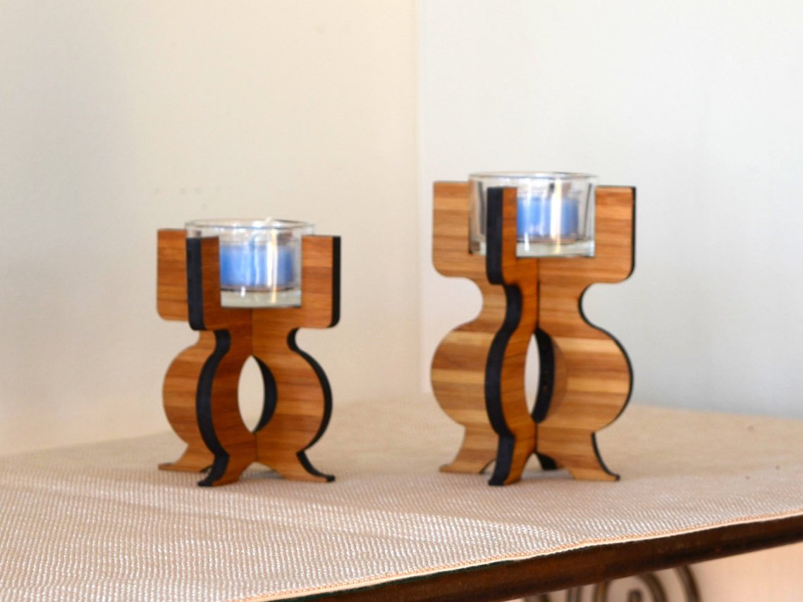 Equinox Tea Light Holder in eco-friendly bamboo