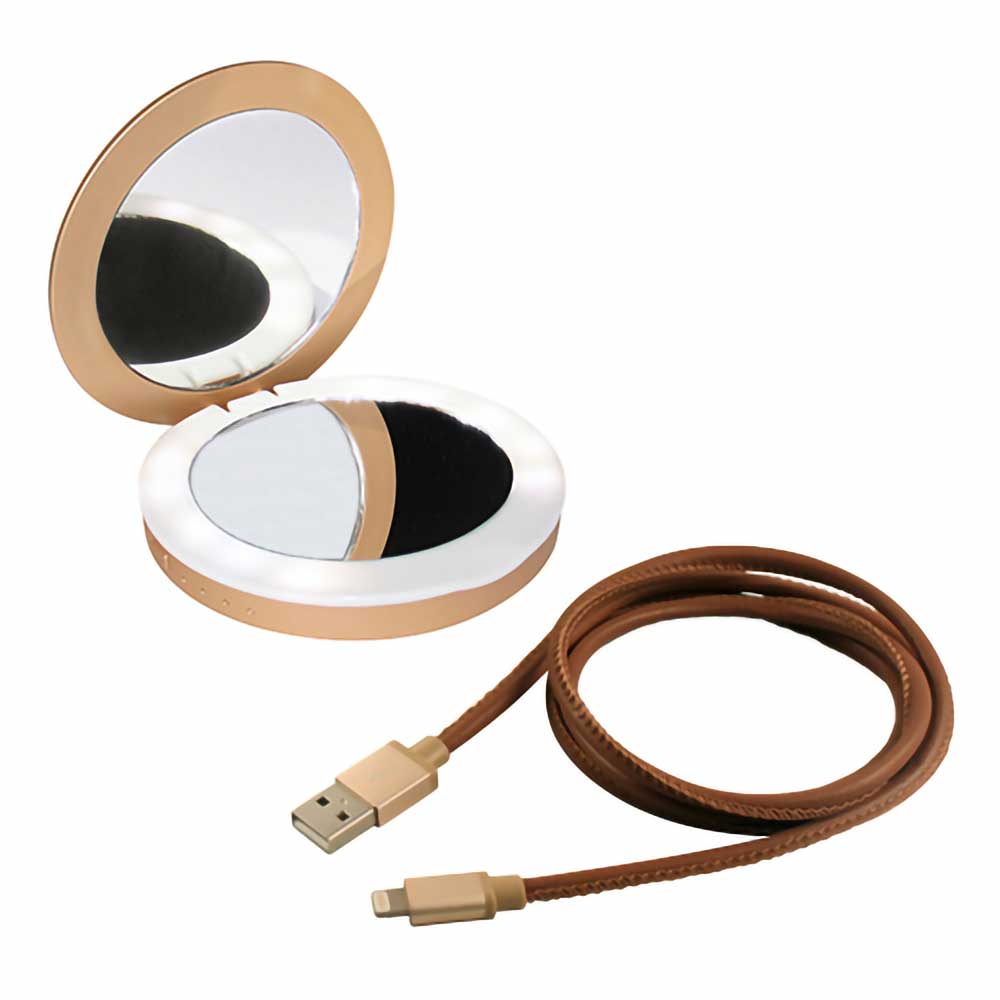 Beauty Bank & Cable Bundle - Apple MFi Certified Lightning Cable for iPhones & iPads, 3-Ft