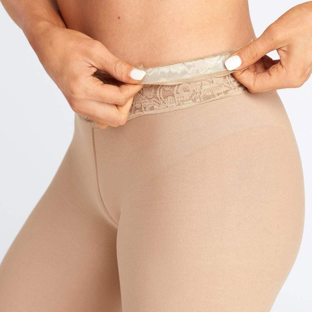 Nude Opaque Tights With Luxe Comfort Waistband - Raee-Industries