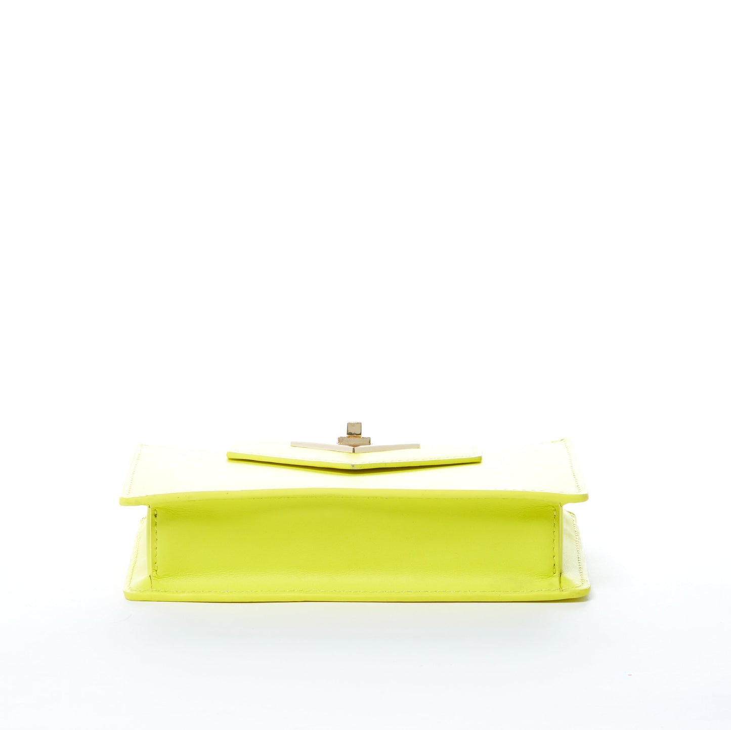 Mary Bright Yellow Small Crossbody Leather Wristlet