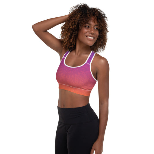 Sunset Mandala Padded Sports Bra - Sonia Pop Up