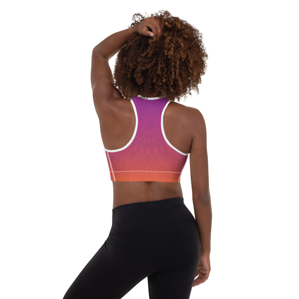 Sunset Mandala Padded Sports Bra - Sonia Pop Up