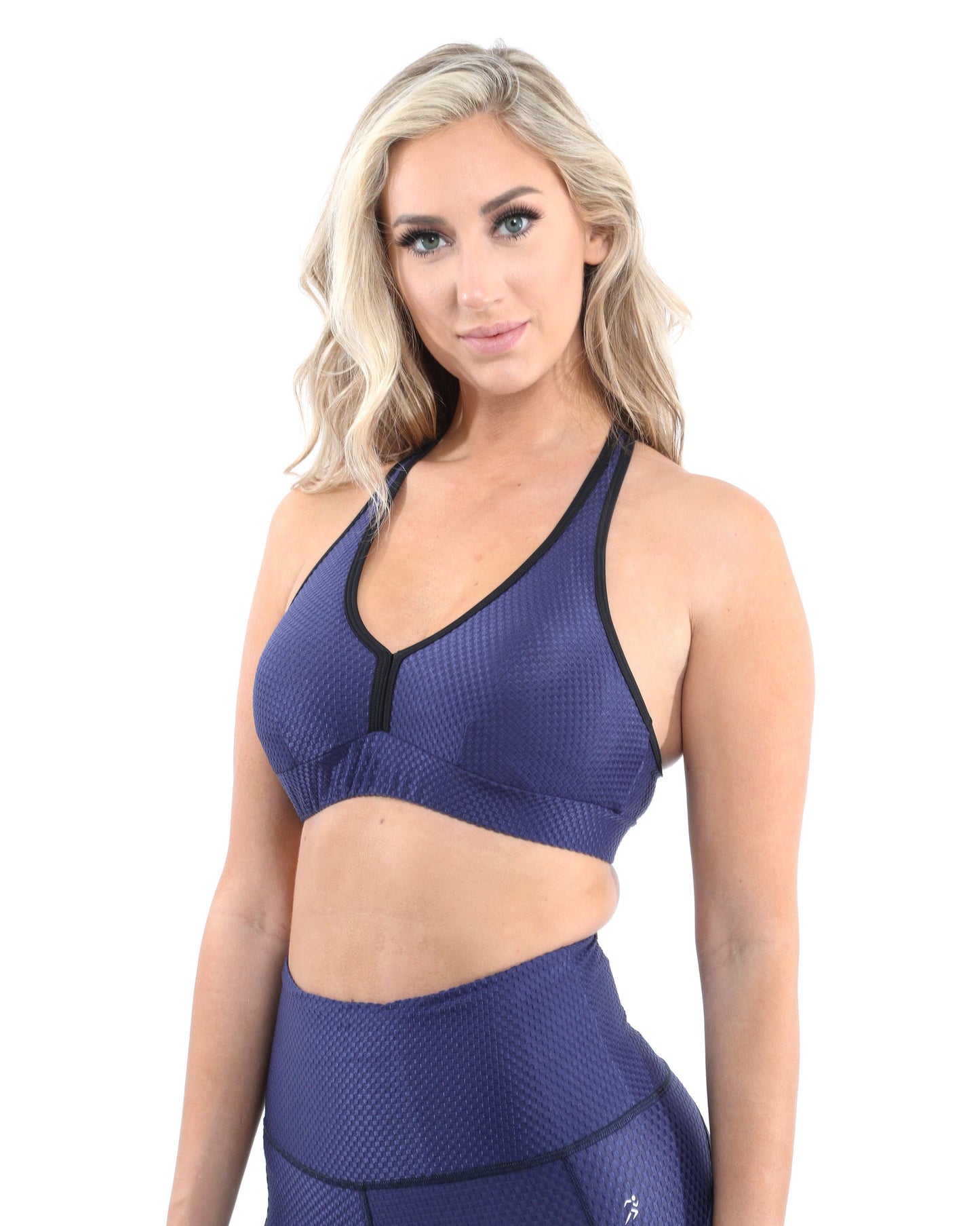 Venice Activewear Sports Bra - Navy [MADE IN ITALY] - Size Small